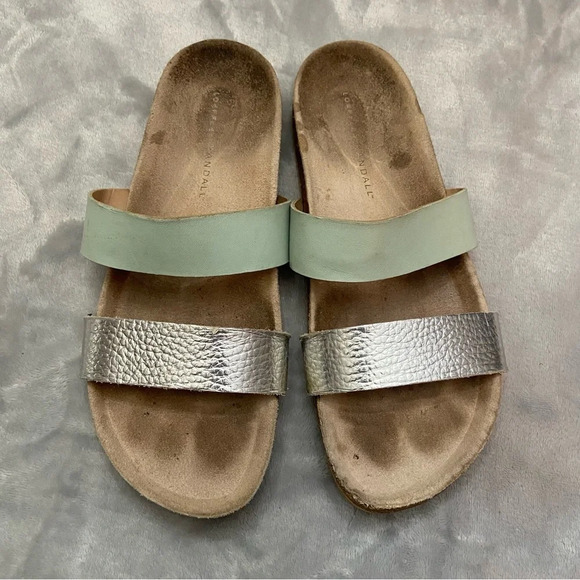 Loeffler Randall Two Tone Straps Slide Sandals - Picture 1 of 7